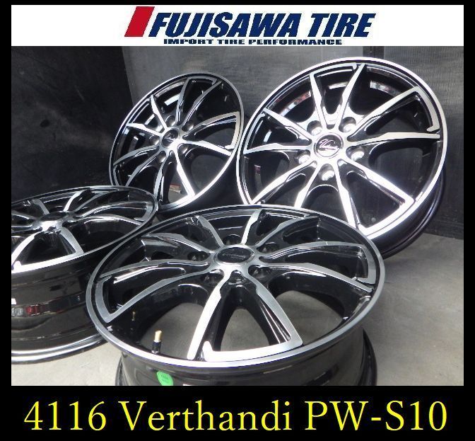 【4116】30B▲送料無料▲Verthandi PW-S10▲15x6.0J 5穴 PCD114.3 +53▲4本 26104767