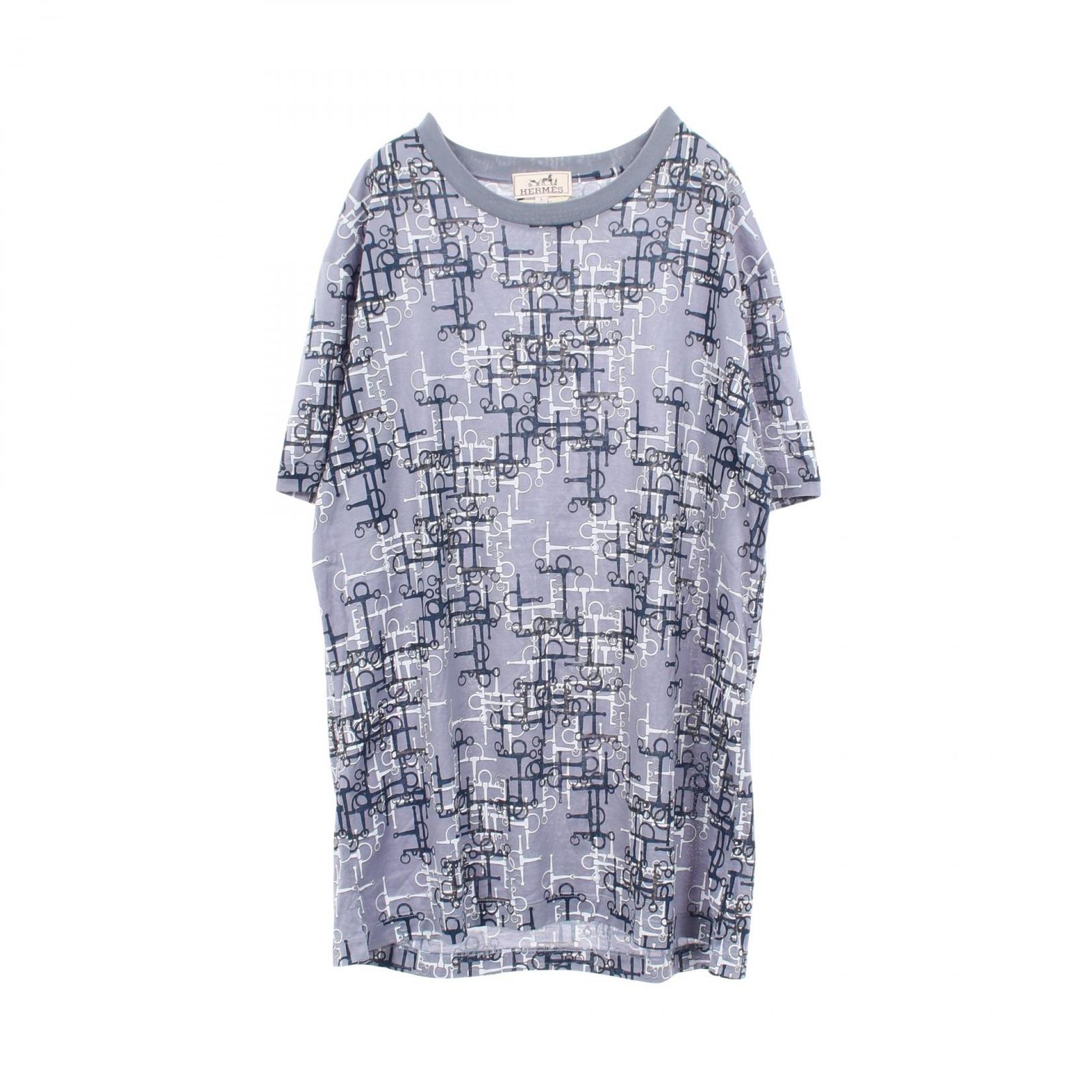 HERMES エルメス 総柄 半袖Tシャツ