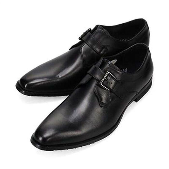 ワンストラップがフォーマルまで対応 ペリーコレクション PERRY COLLECTION モンクストラップ ビジネスシューズ ブラック 25.5cm PR2062