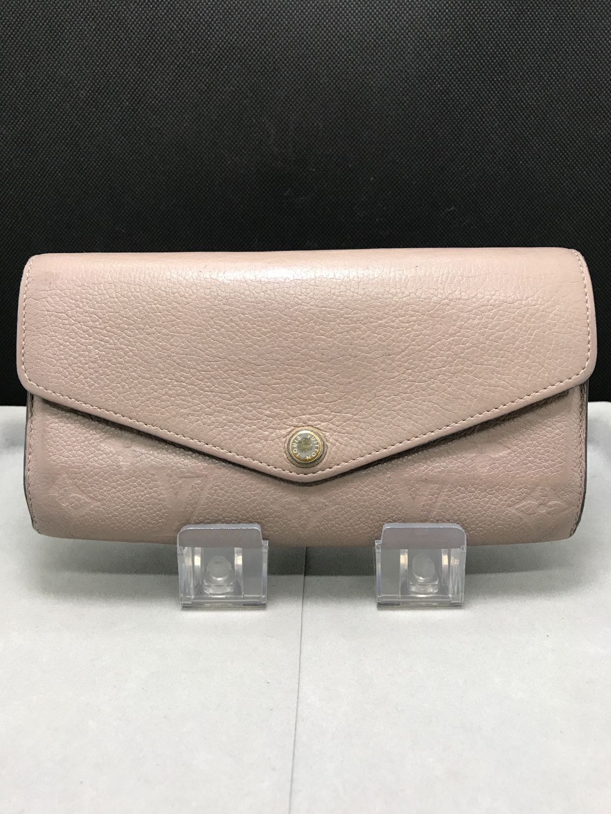 LOUIS VUITTON　ルイヴィトン　長財布　モノグラムアンプラント　ポルトフォイユサラ　グレージュ系　2881