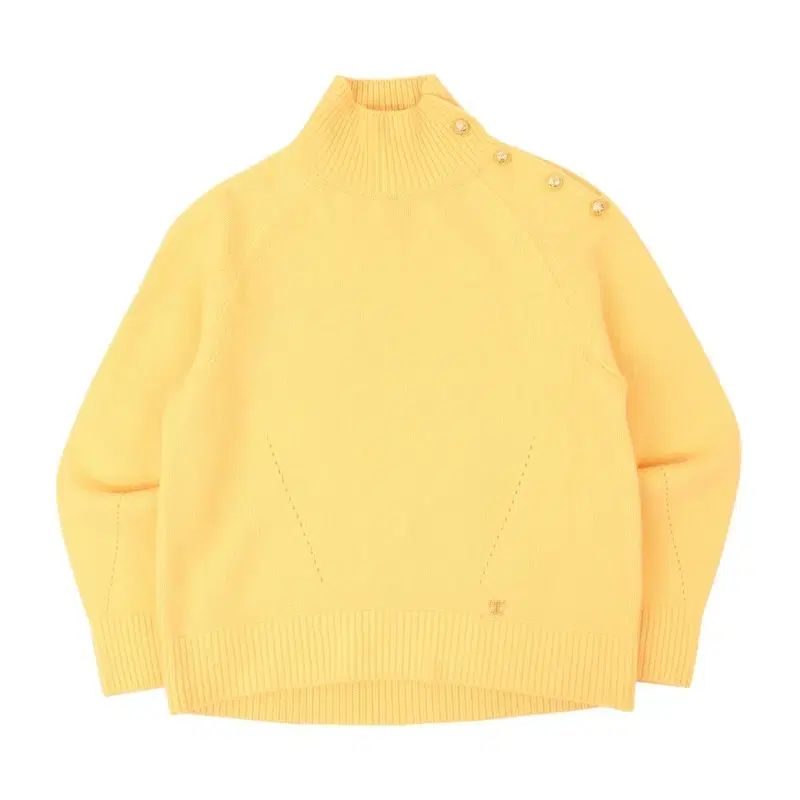 TIME 22FW イェロー GOLD ロゴ ウール カシミア ニット