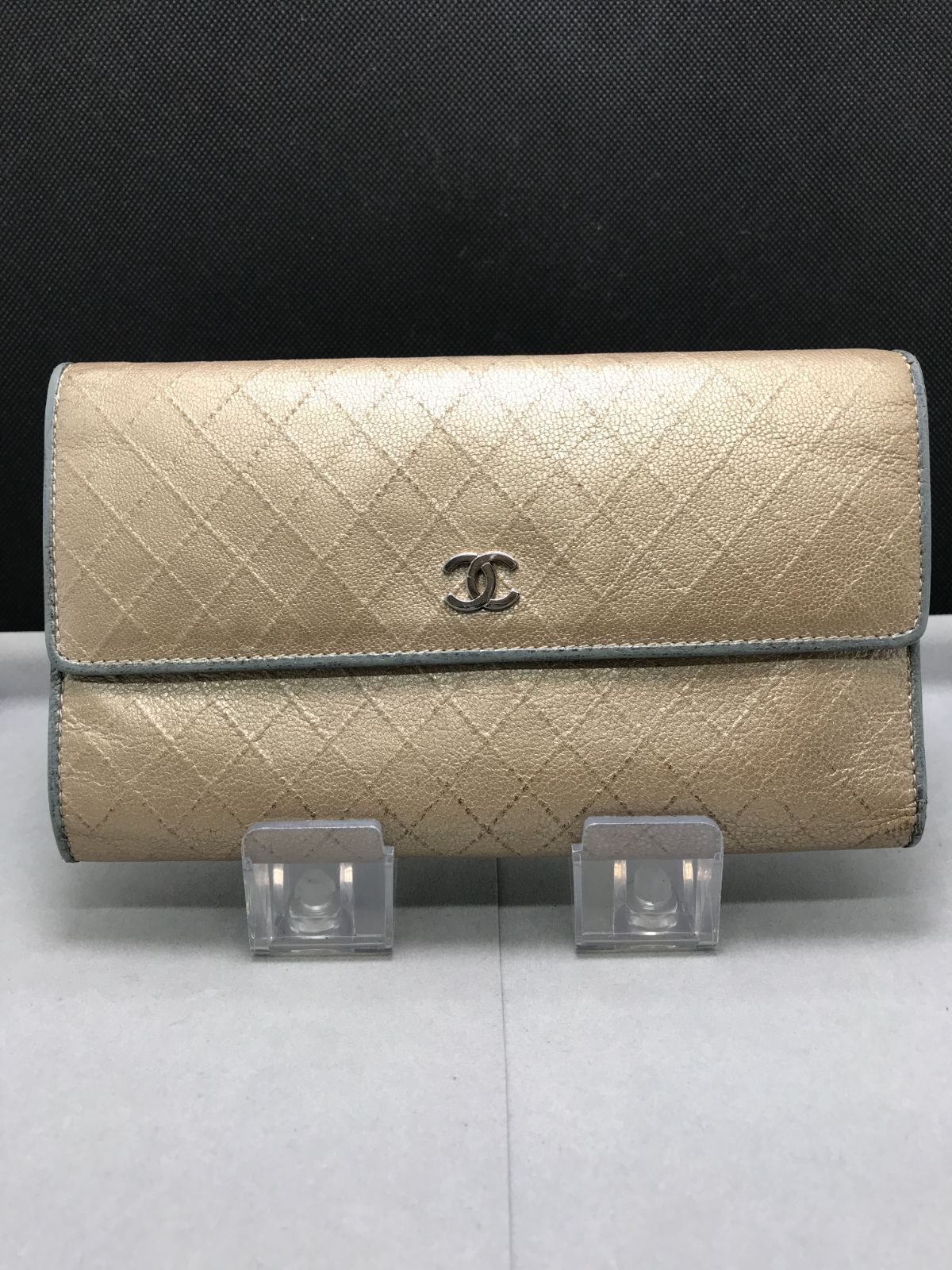 CHANEL シャネル 長財布 ビコローレ ココマーク ベージュ系 2859