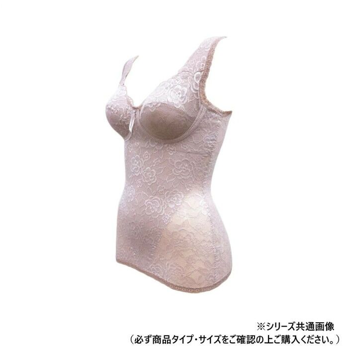 小さめバストをふんわり整えるレギュラー設計 TAMURA yPuco ブルーメリアボディシェイパー レギュラー ダスティピンク LL-YTP25R-115-LL
