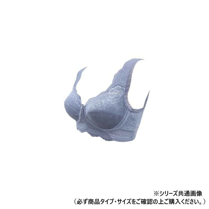 ワイヤーの締めつけなしで寄せて支えるグラマー設計 TAMURA yauco ブルーメリアブラジャー グラマー ブルーグレー M-YTA25G-207-M 取り外しパッド付き・2列4段フック・日本製
