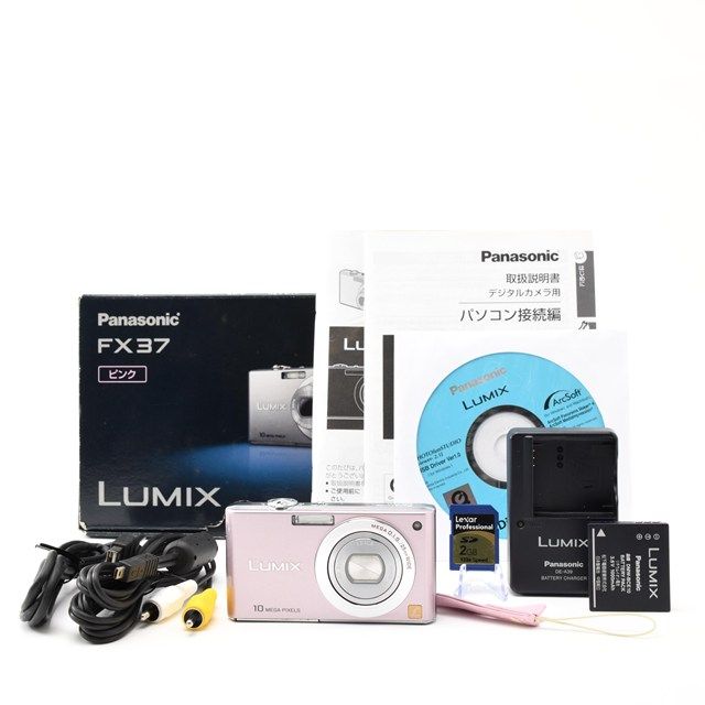 ＜Good Product＞ Panasonic LUMIX DMC-FX37-P Cocktail Pink | Compact Digital Camera | Beautiful Exterior | Original Box · 2GB Memory Card Included | LCD Blurry