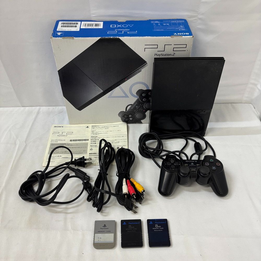 1334◆ゲーム機 PS2 SCPH-90000 SONY メモリーカード付き 動作確認済み