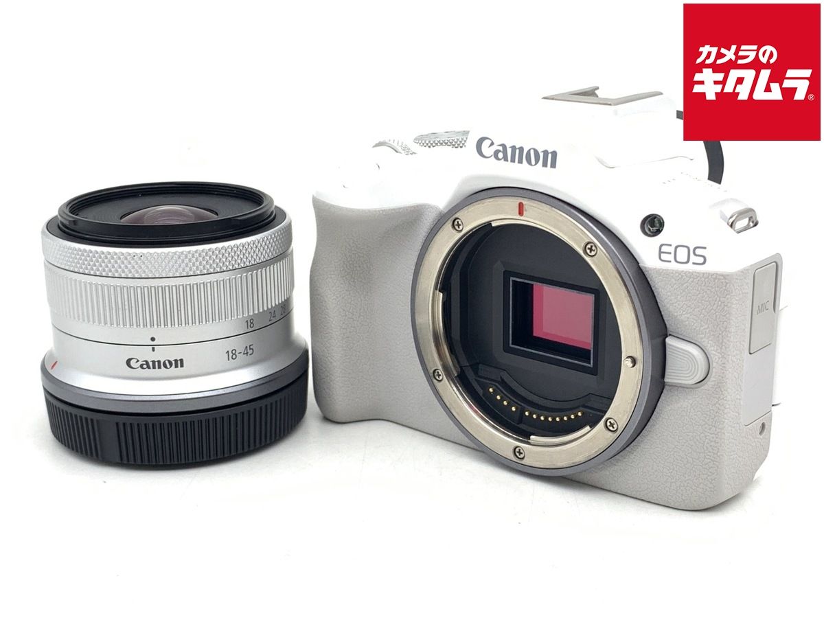 【中古】 【良品】 キヤノン EOS R50 RF-S18-45 IS STMレンズキット ホワイト
