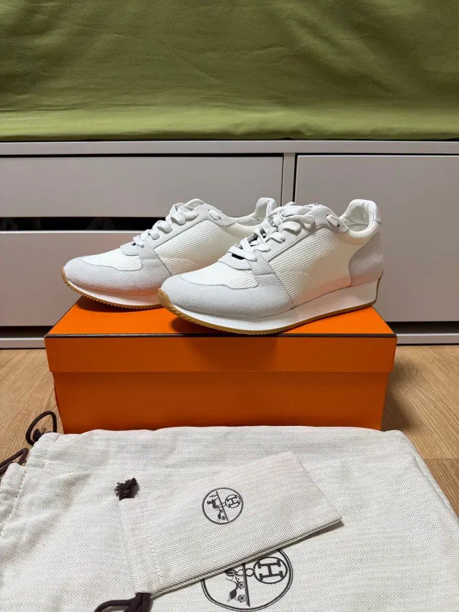 (新品) Hermes FIGHT OR ESCAPE メッシュ カーフスキン スニーカー 40 5size 171,026円