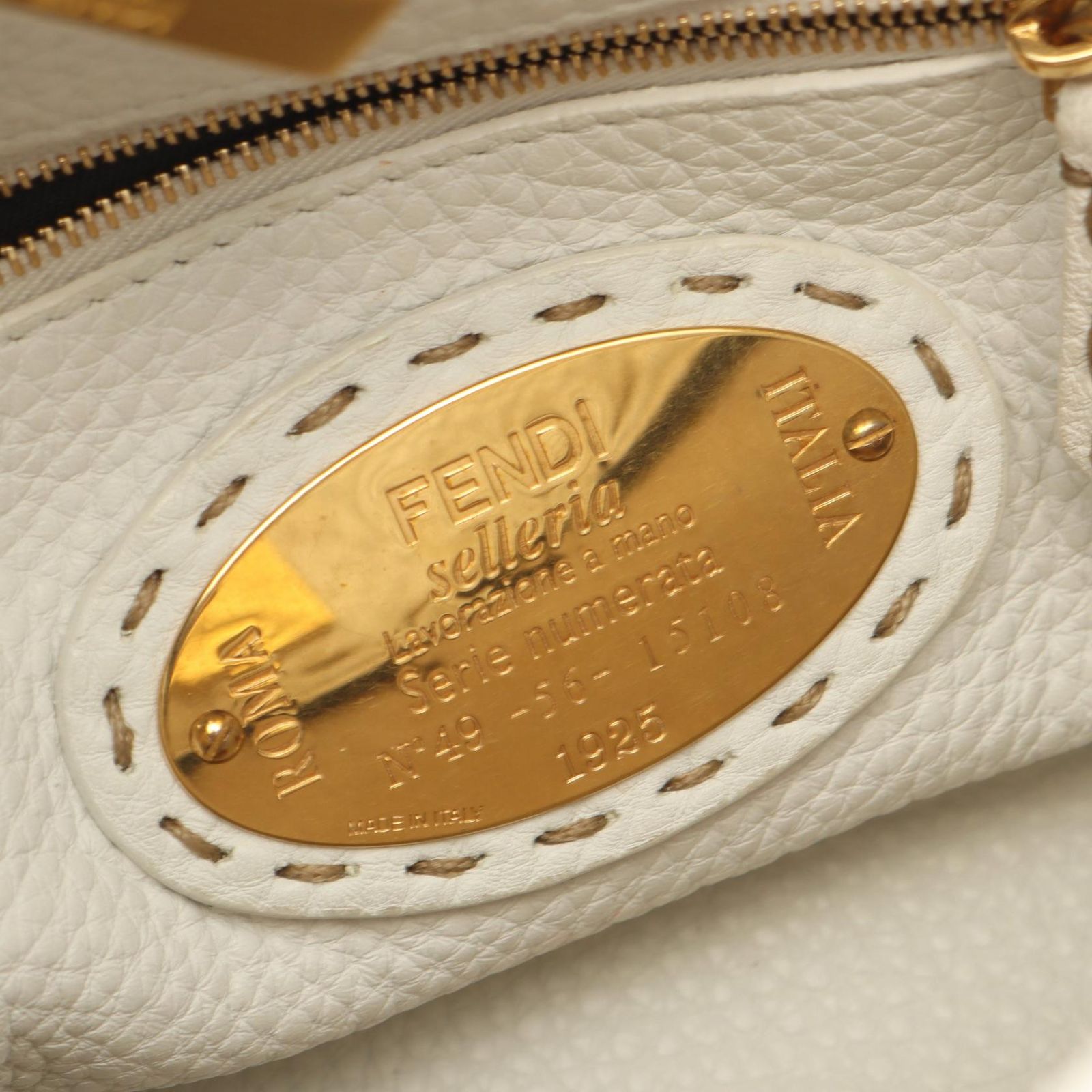 フェンディ FENDI ハンドバッグ ミニピーカブー セレリア 2WAY 8BN244 ホワイト レザー ピーカブー セレリア ミニ レディース Used B
