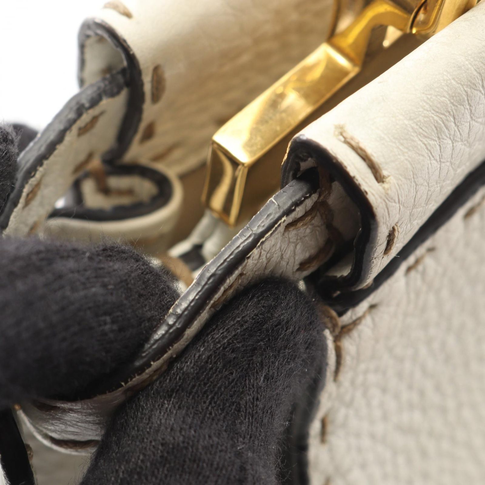 フェンディ FENDI ハンドバッグ ミニピーカブー セレリア 2WAY 8BN244 ホワイト レザー ピーカブー セレリア ミニ レディース Used B