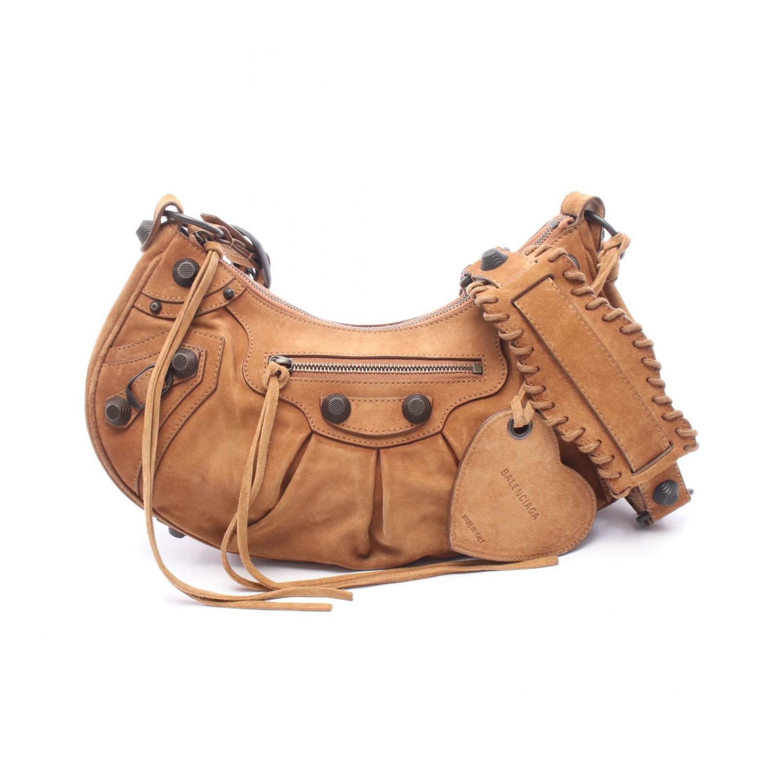 バレンシアガ BALENCIAGA ショルダーバッグ LE CAGOLE ルカゴール スモール 6713072AB2A2533 キャメル スウェード ル カゴール スモール レディース Used B
