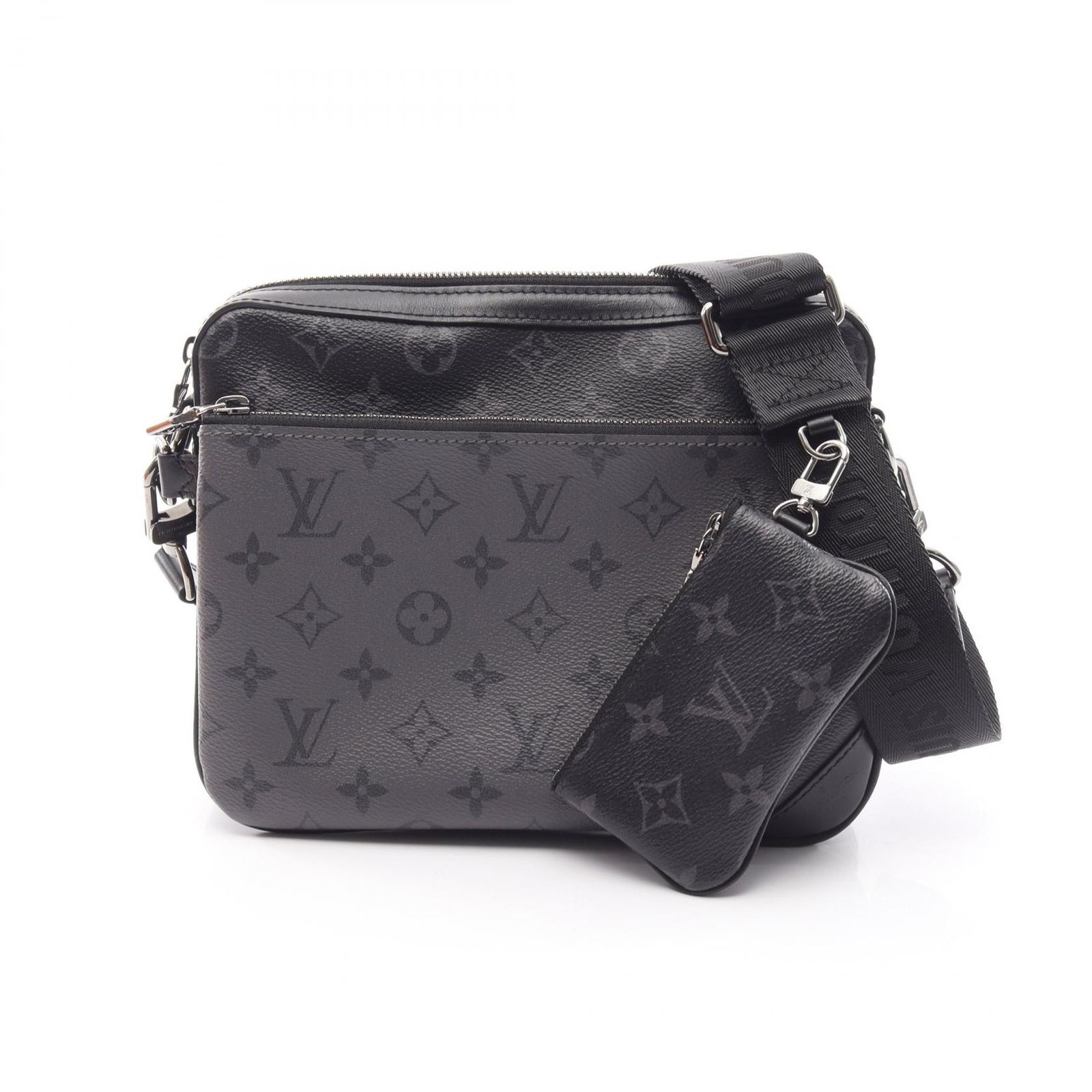 ルイ・ヴィトン LOUIS VUITTON ショルダーバッグ トリオ メッセンジャー モノグラム エクリプス M69443 PVCコーティングキャンバス レザー トリオ・メッセンジャー