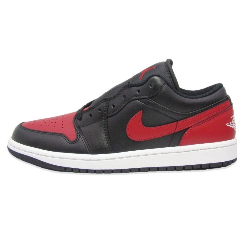 未使用 NIKE ナイキ 26cm AIR JORDAN 1 LOW BRED 553558-067 エアジョーダン1 ロー 2024年製 BLACK / VARSITY RED-SUMMIT WHITE 18002339