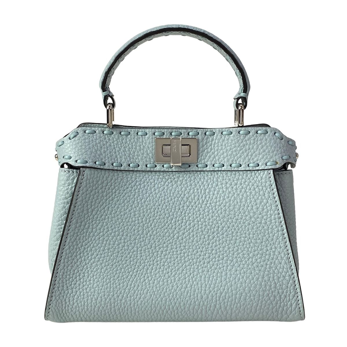 FENDI(フェンディ) ハンドバッグ美品 ピーカブーアイコニックスモール/セレリア 8BN244-ARBB ライトブルー レザー