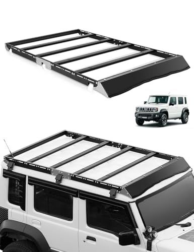 R★スズキ SUZUKI ジムニーノマド JC74W ルーフバー アルミパーツ ラゲッジラック 荷物預かり 収納 D5 5ドア アルミ アクサセリー カーゴ バスケット キャリアネット 収納 風切り音軽減 73b3795d