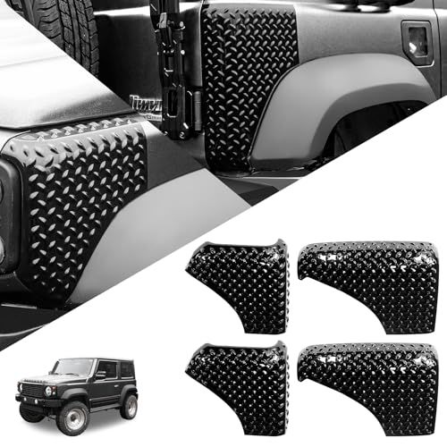R★新型ジムニー JB64コーナーガード保護 適用 スズキ ジムニー JB74 ロントボンネット保護カバー 後部の左右の車体装甲 前後4枚セット ブラック ABS材質 94b6f55e 9,486円