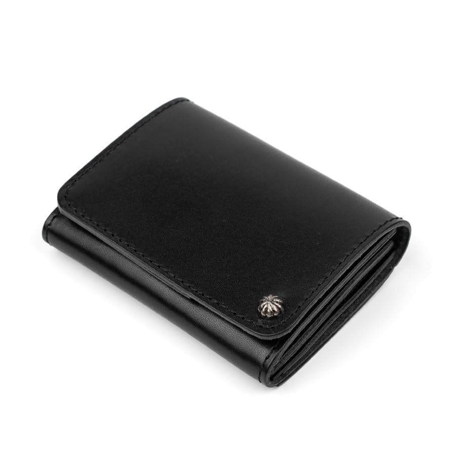 BELMANI(ベルマニ)栃木レザー シングルスタッズ縦型ミニ財布 小さい財布 ミニウォレット メンズ レディース (BLACK)pms d2ddc2ce