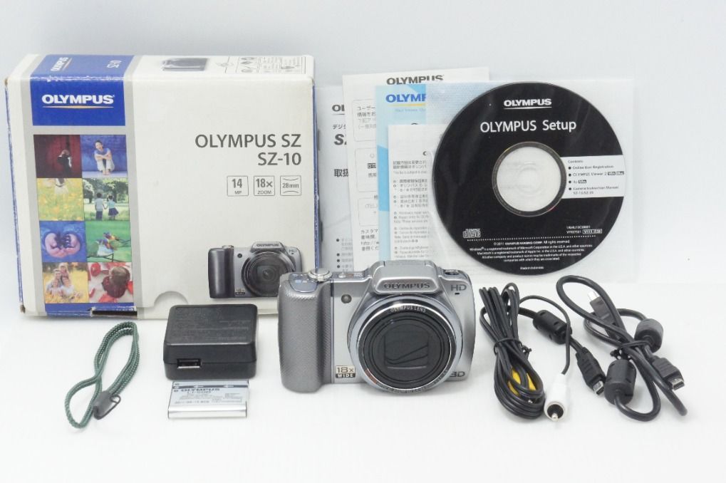美品 OLYMPUS オリンパス SZ-10 コンパクトデジタルカメラ シルバー 元箱付 260730a 10,636円
