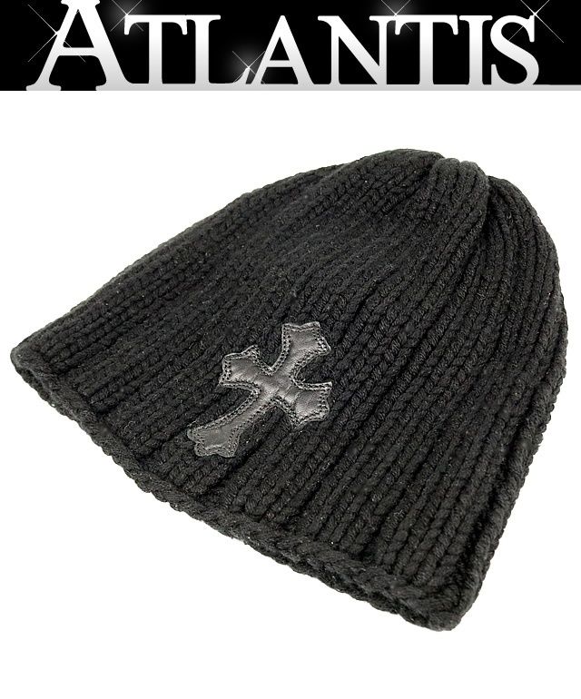 CHROME HEARTS 銀座店 クロムハーツ クロスパッチ カシミヤ ビーニー ニット帽 SV925 メンズ 黒 104121 139,950円
