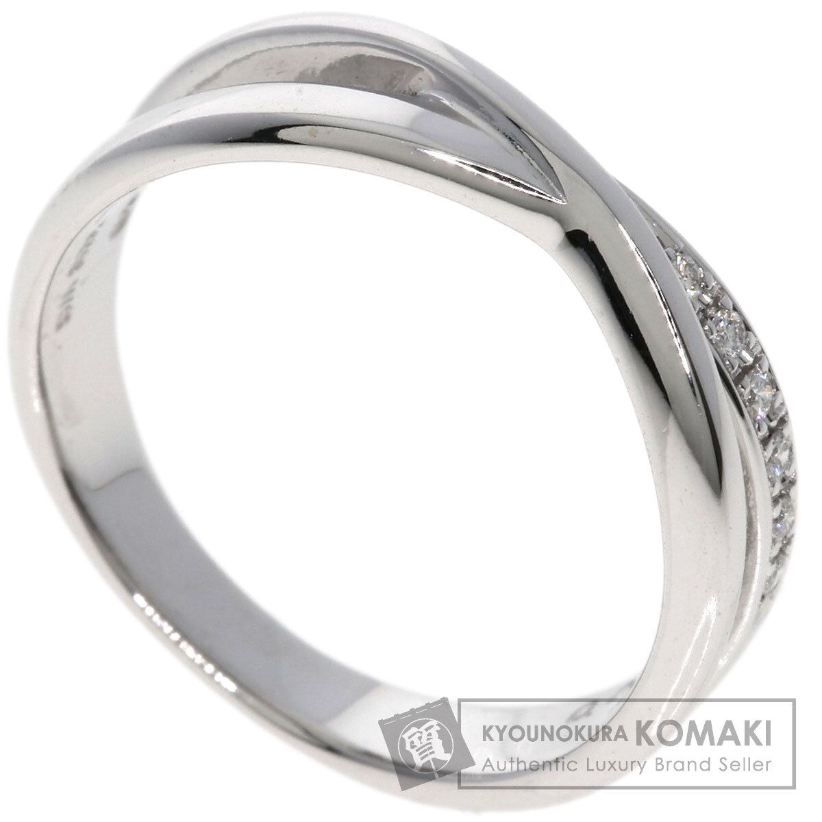TASAKI タサキ クロス ダイヤモンド リング・指輪 K18WG レディース [中古]