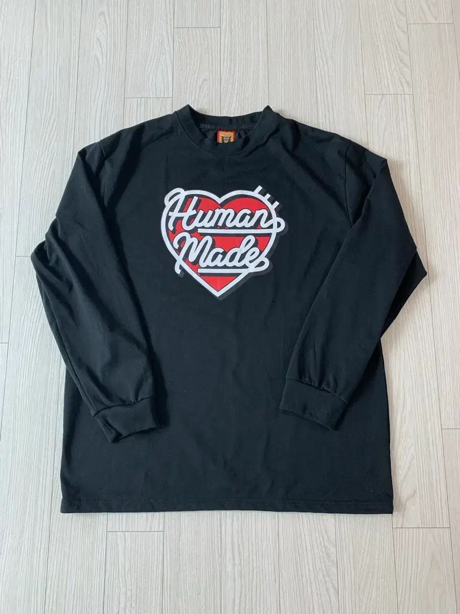 HUMAN MADE ヒューマンメイド ハート ロゴ 長袖 Tシャツ ブラック 11,292円