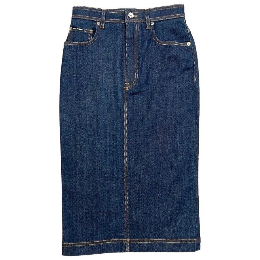 DOLCE&GABBANA ドルチェアンドガッバーナ D&G デニム スカート 38 ブルー コットン レディース ボトムス ギフト プレゼント ドルガバ
