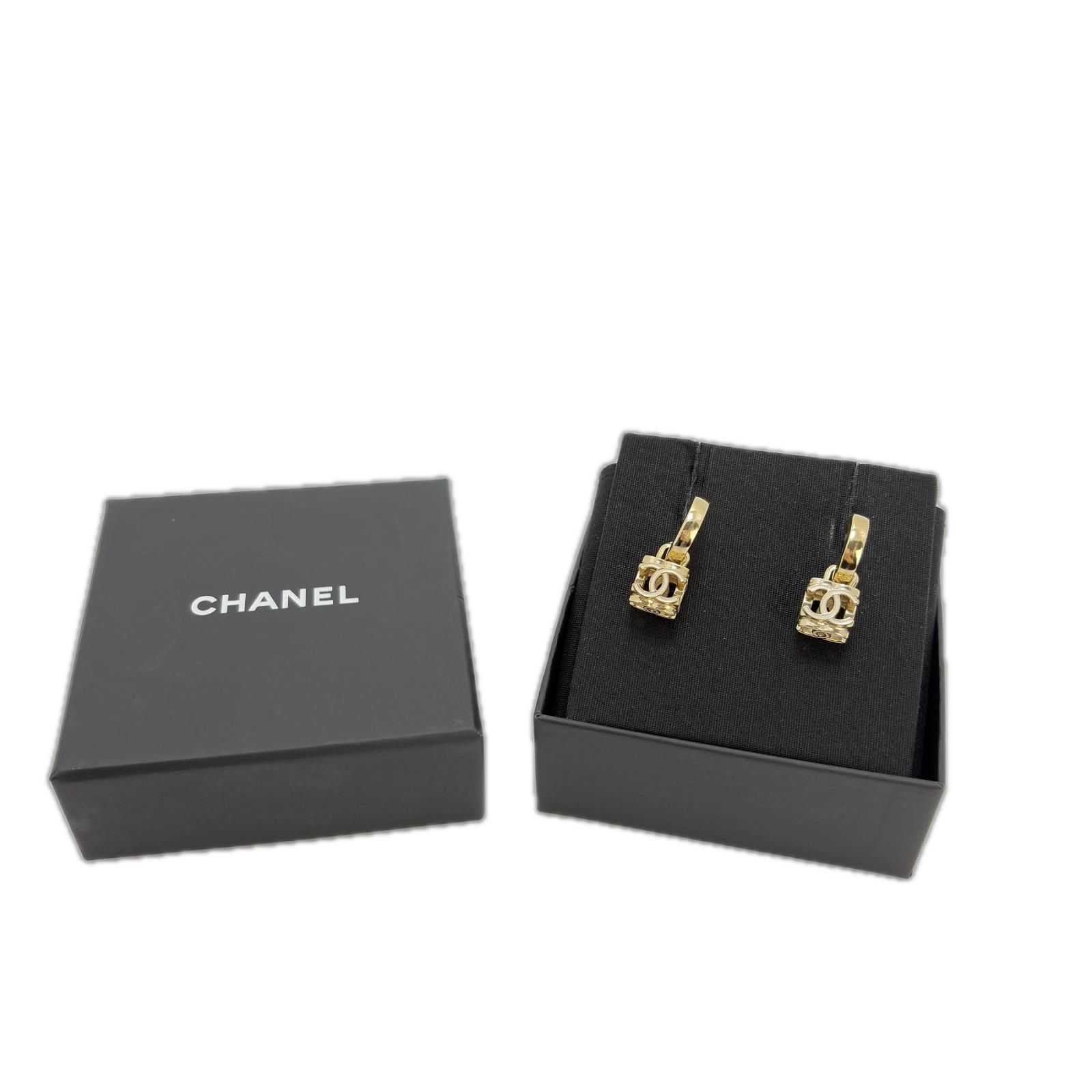 CHANEL シャネル ココマーク キューブ フープピアス その他アクセサリー GP ゴールドメッキ【中古】【200】