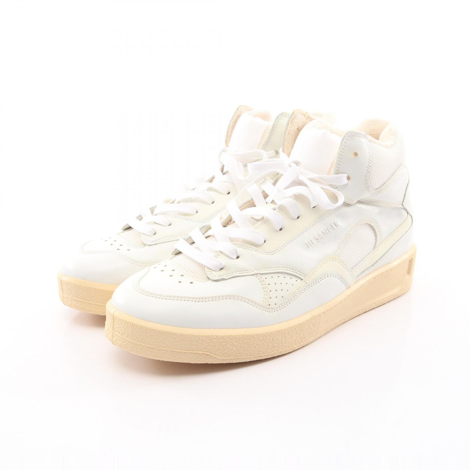 ジルサンダー JIL SANDER スニーカー ハイトップ レザー スニーカー メンズ Used A