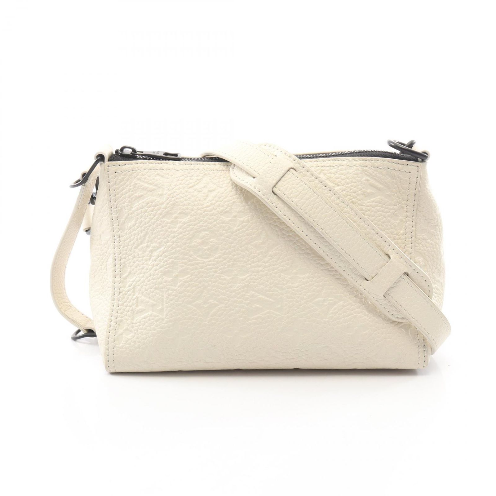 ルイ・ヴィトン LOUIS VUITTON ショルダーバッグ トリアングル メッセンジャー 2WAY M55927 ホワイト レザー トリアングル・メッセンジャー メンズ Used B