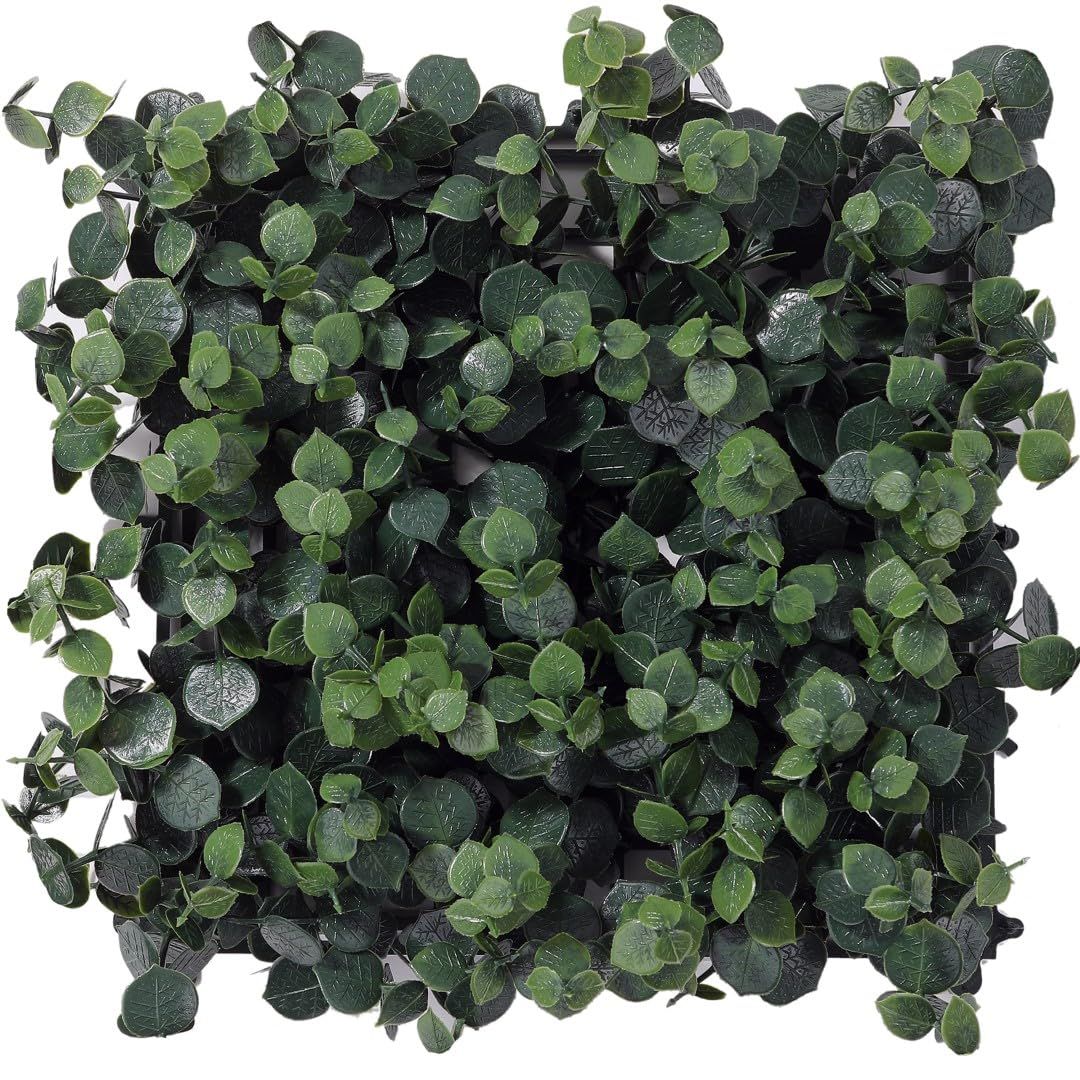 ISL ウォールグリーン リーフ 25×25cm 8枚セット フェイクグリーン グリーンカーテン 人工観葉植物 ジョイント式 室内外兼用ｍａ