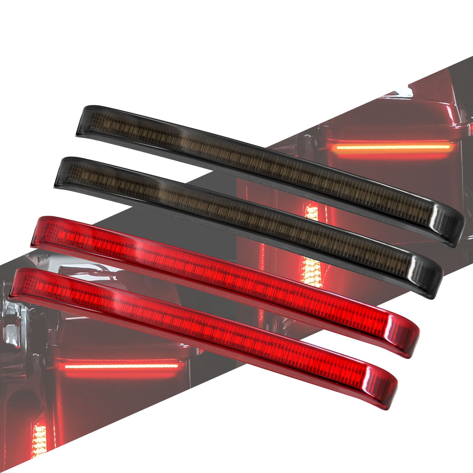ハーレー ツーリング CVO エレクトラ ストリート ロード グライド FLH 2014-2022用 LED サドルバッグ ブレーキ ウインカ