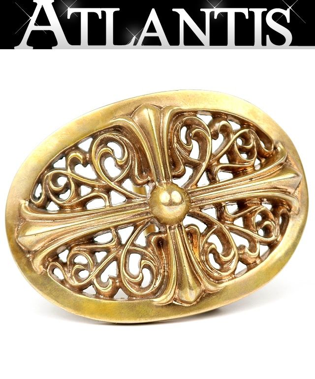 CHROME HEARTS 銀座店 クロムハーツ 1.5 クラシック オーバルクロス バックル ベルト メンズ ブロンズ 103924