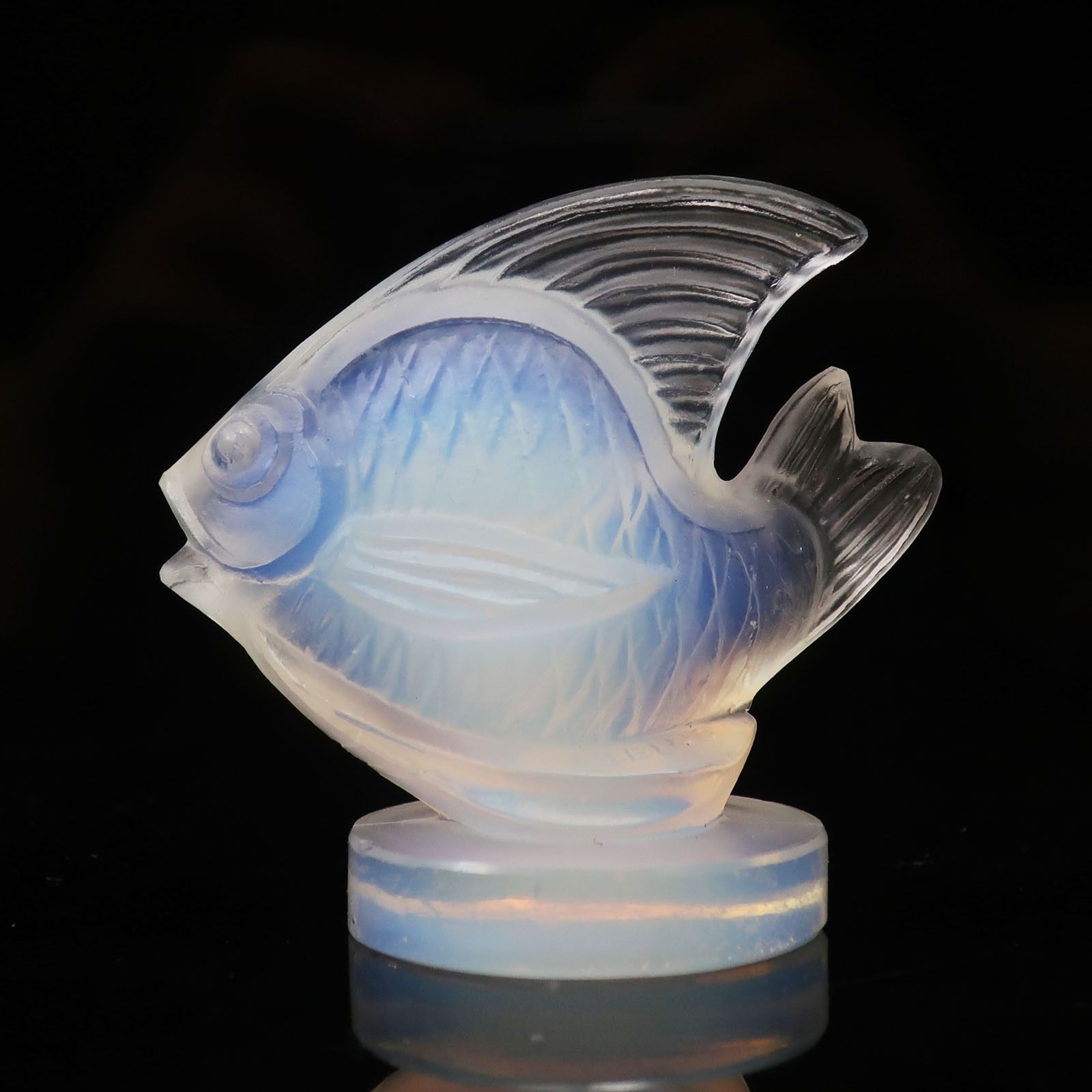 SABINO ( サビノ ) オパールセントガラス 魚 置物 ( アール・デコ ) クリスタル _ 置物 オブジェ