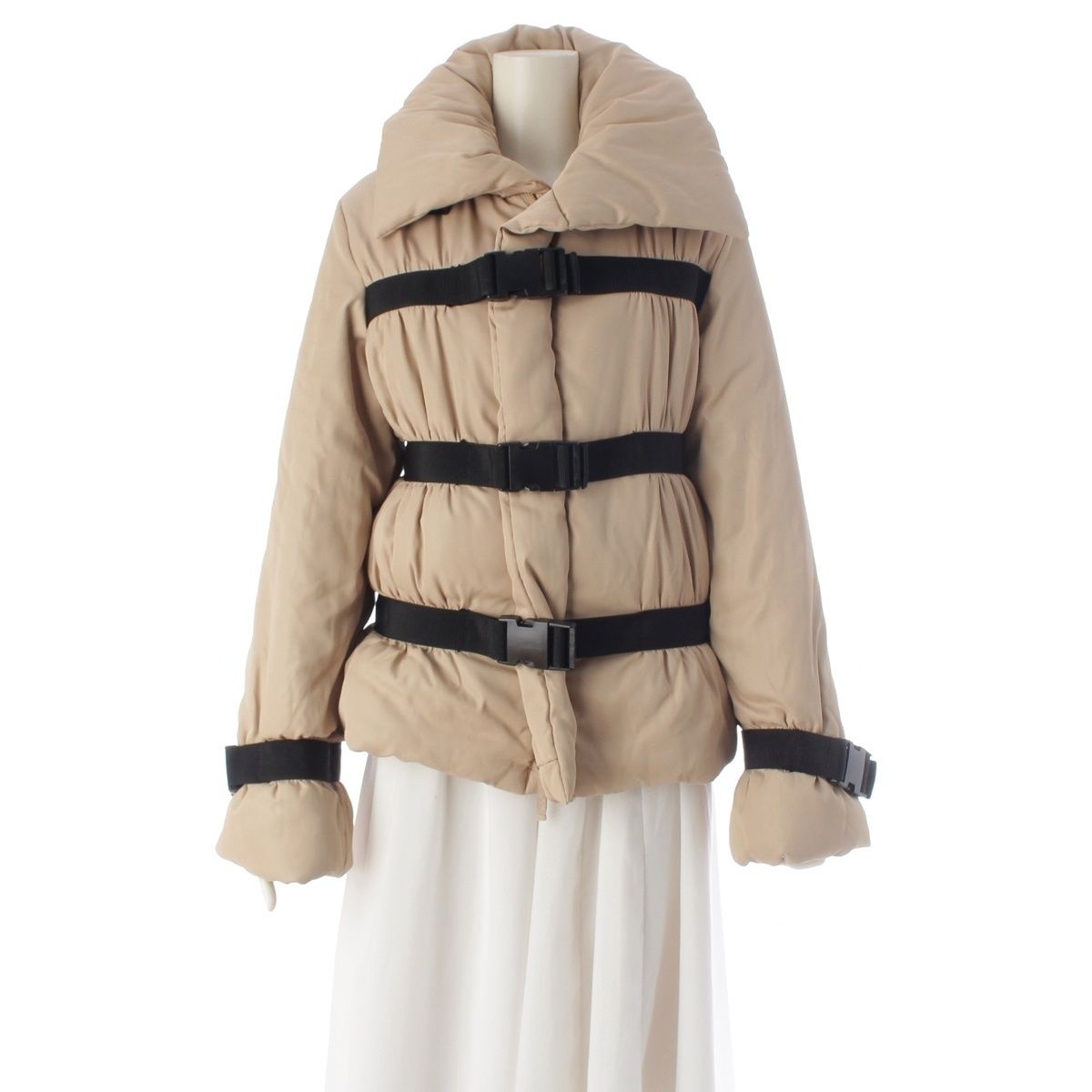 ジャンポールゴルチエ 03AW BONDAGE PUFFER JACKET 中綿 ジャケット アウター ベージュ 40【中古】