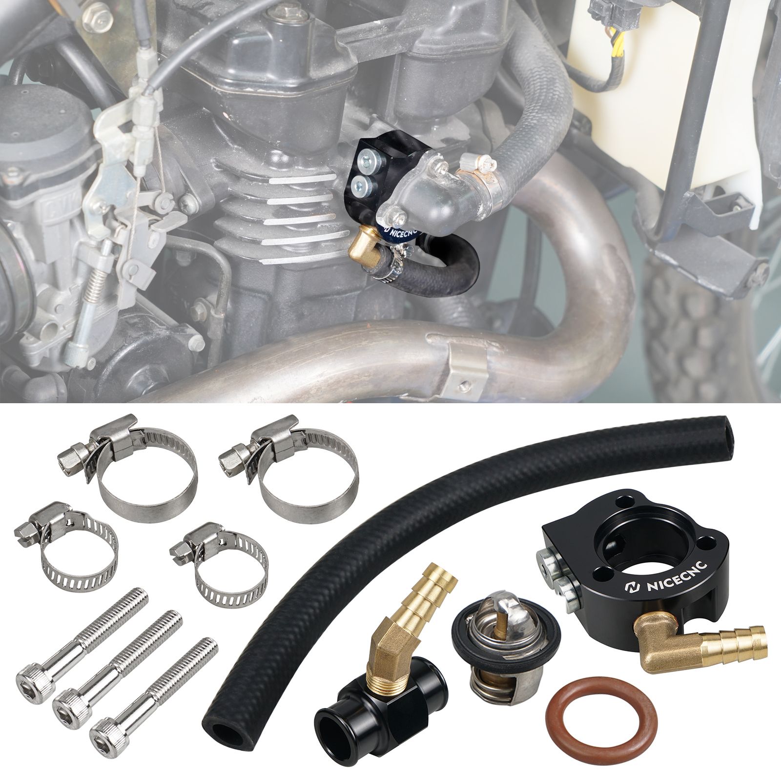 Kawasaki KLR650 1987-2024 サーモスタットキット 冷却システム改造キット 12,690円