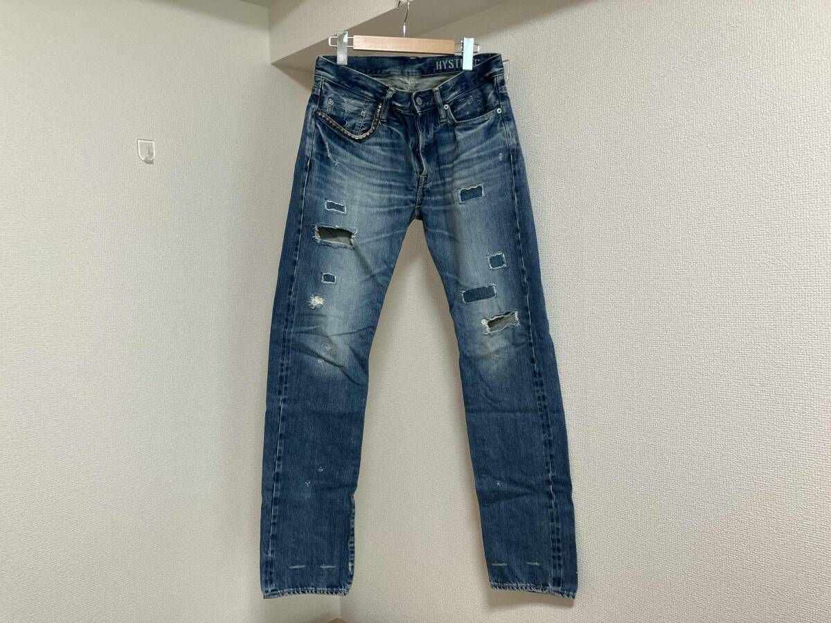 HYSTERIC GLAMOUR/ジーンズ/0263AP23/スタッズ/ダメージ加工/Mサイズ