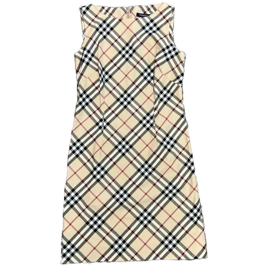 バーバリーロンドン ノバチェック ワンピース ベージュ　ノースリーブ　36 BURBERRY LONDON バーバリー ロンドン ワンピース ノバチェック