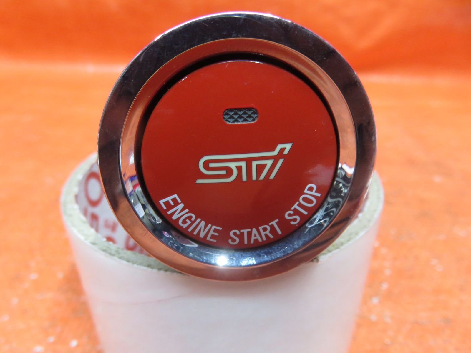 LF1359* 動作OK スバル レヴォーグ STIスポーツ VMG/後期 プッシュエンジンスイッチ スタートボタン ロゴ入り /純正 SSPIMB01 /VM4