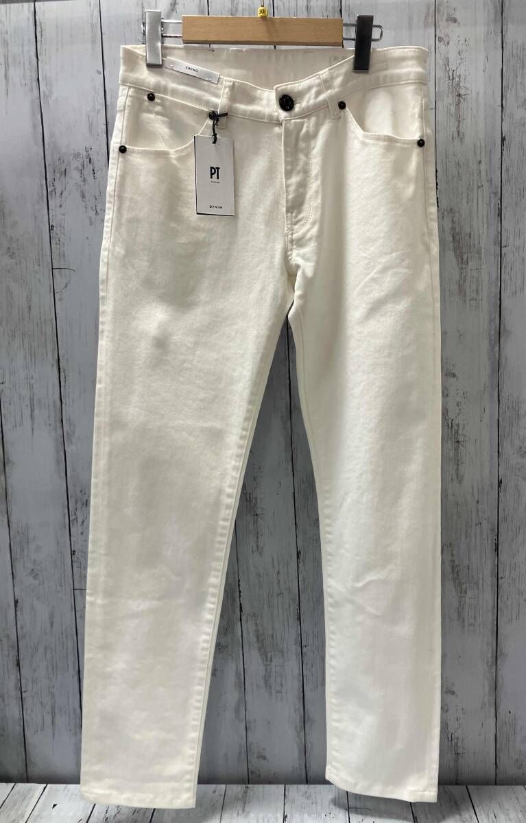 PT TORINO DENIM SWINGワンウォッシュホワイトデニムパンツ C5DJ05Z10BAS0A14 W30 タグ付き