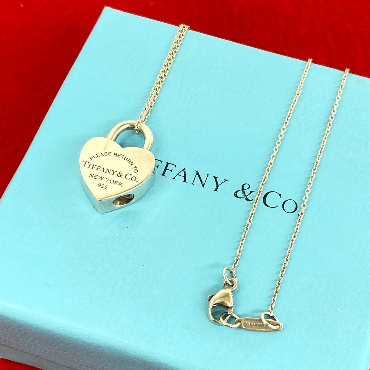 極 美品 TIFFANY&Co. ティファニー ヴィンテージ リターントゥ ネックレス シルバー925 ペンダント アクセサリー シルバー 92604