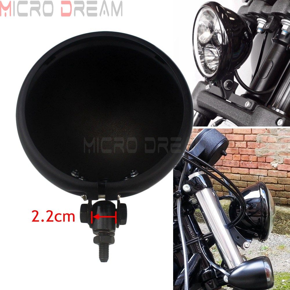 ハーレー ダイナ/スポーツスター XL1200/XL883 用 5.75インチ ヘッドライトハウジングキット