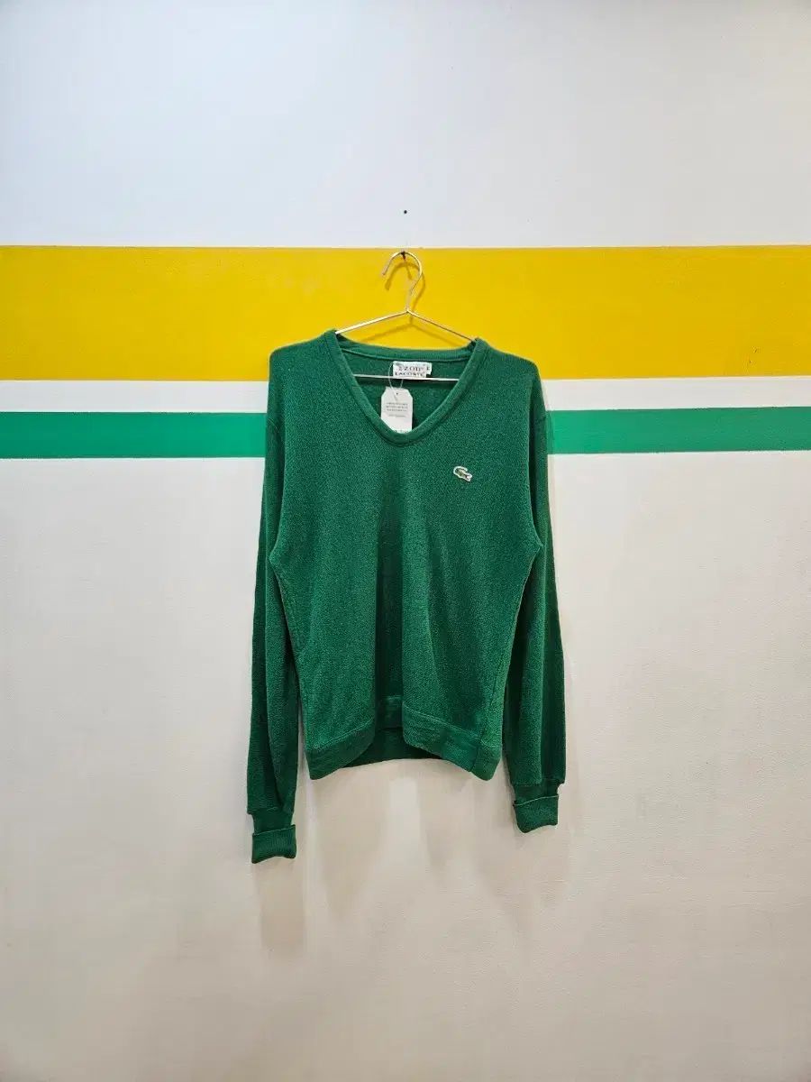 70 80 LACOSTE ラコステ Vネック ニット
