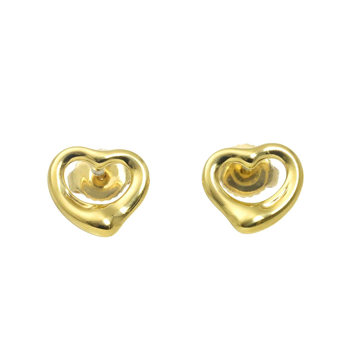 ティファニー TIFFANY&Co. オープンハート ピアス K18 YG イエローゴールド 750 Earrings Pierced 90328271
