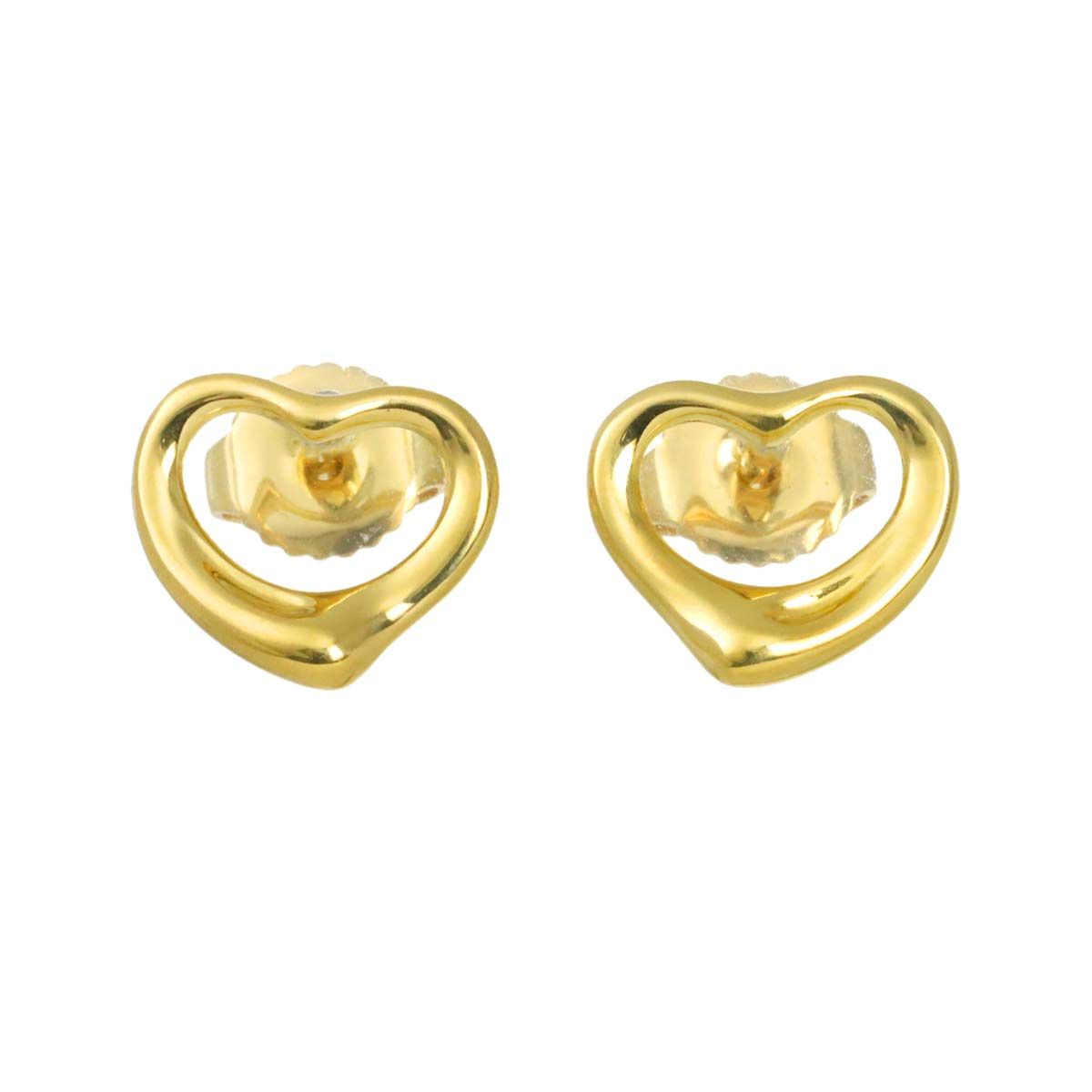 ティファニー TIFFANY&Co. オープンハート ピアス K18 YG イエローゴールド 750 Earrings Pierced 90328762 50,400円