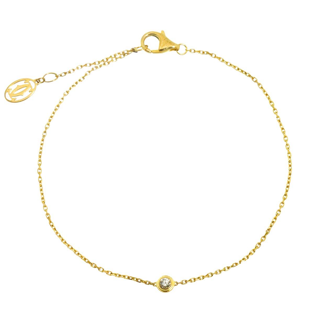 カルティエ Cartier ダムール ブレスレット XS 18.5cm ダイヤ K18 YG 750 ディアマン レジェ d Amour Bracelet【証明書付き】 90331638 81,400円