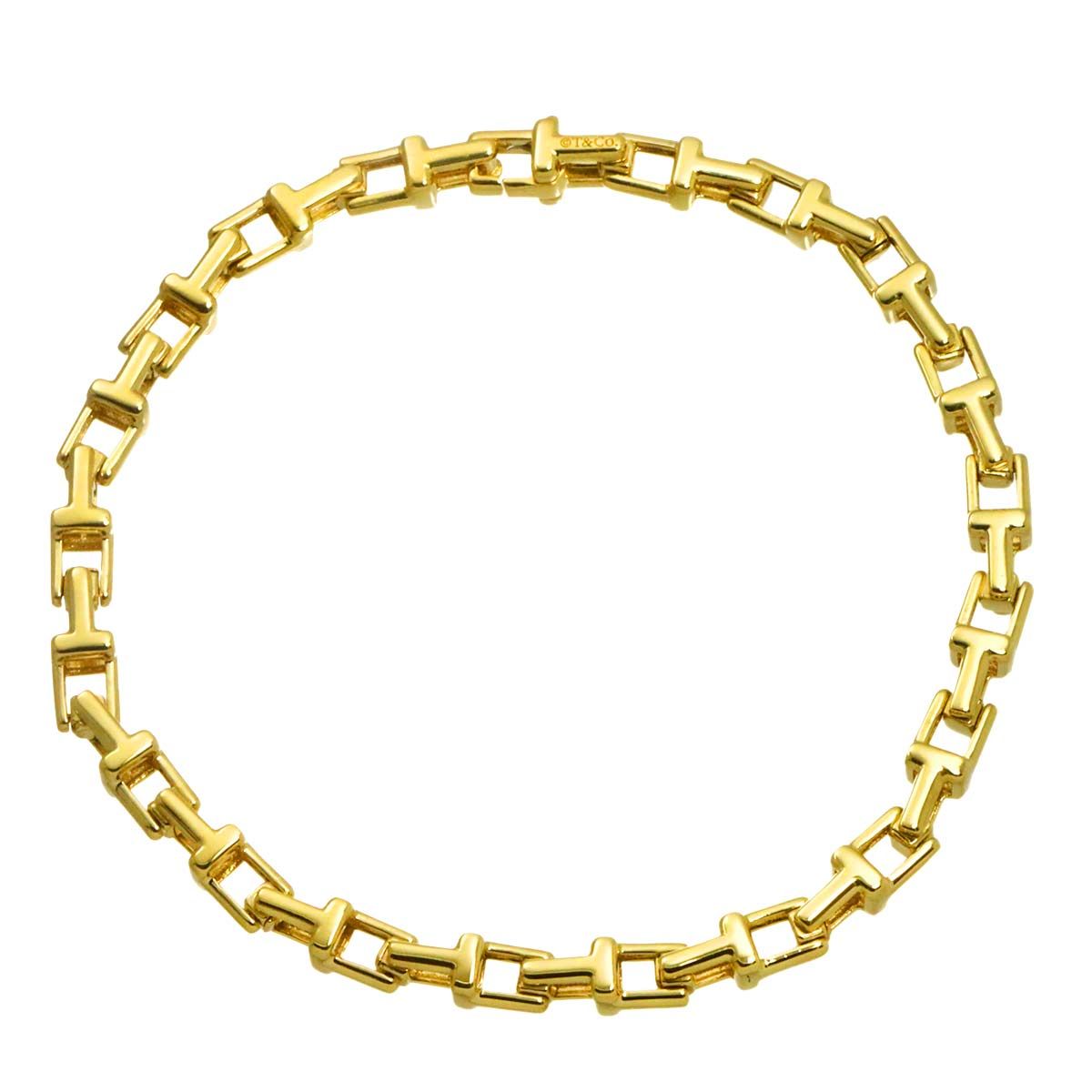 ティファニー TIFFANY&Co. Tナロー ブレスレット 17cm K18 YG イエローゴールド 750 Bracelet 90332124