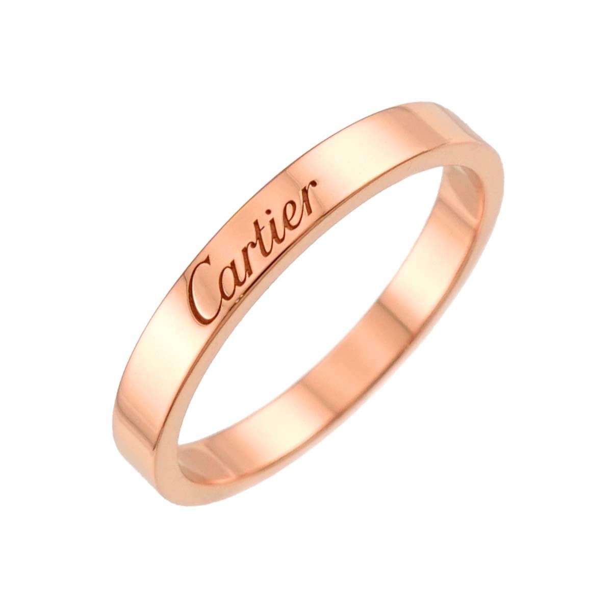 カルティエ Cartier Cドゥ #59 リング 幅3mm K18 PG ピンクゴールド 750 指輪 エングレーブド C de Ring 90333037
