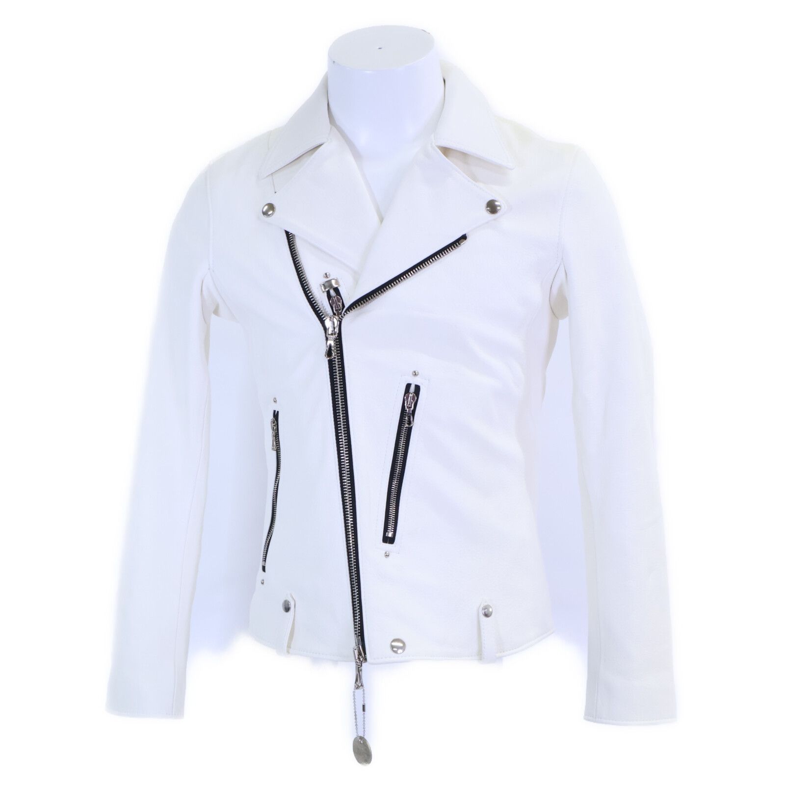 BALMAIN PARIS 羊革 白系 ジャケット ライダース BALMAIN PARIS 羊革 白系 ジャケット ライダース BALMAIN PARIS 羊革