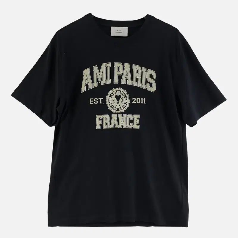 アミ ブラック メンズ 半袖Tシャツ L N9484