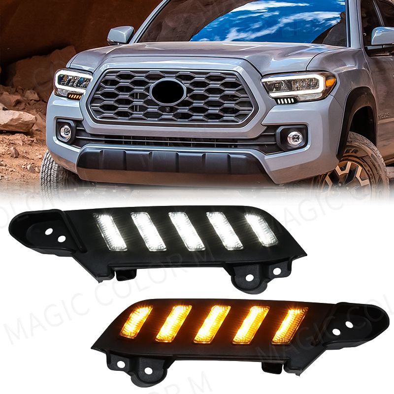 トヨタ Tacoma 2016-2023 用 LED ヘッドライト ホワイトデイライト 12V